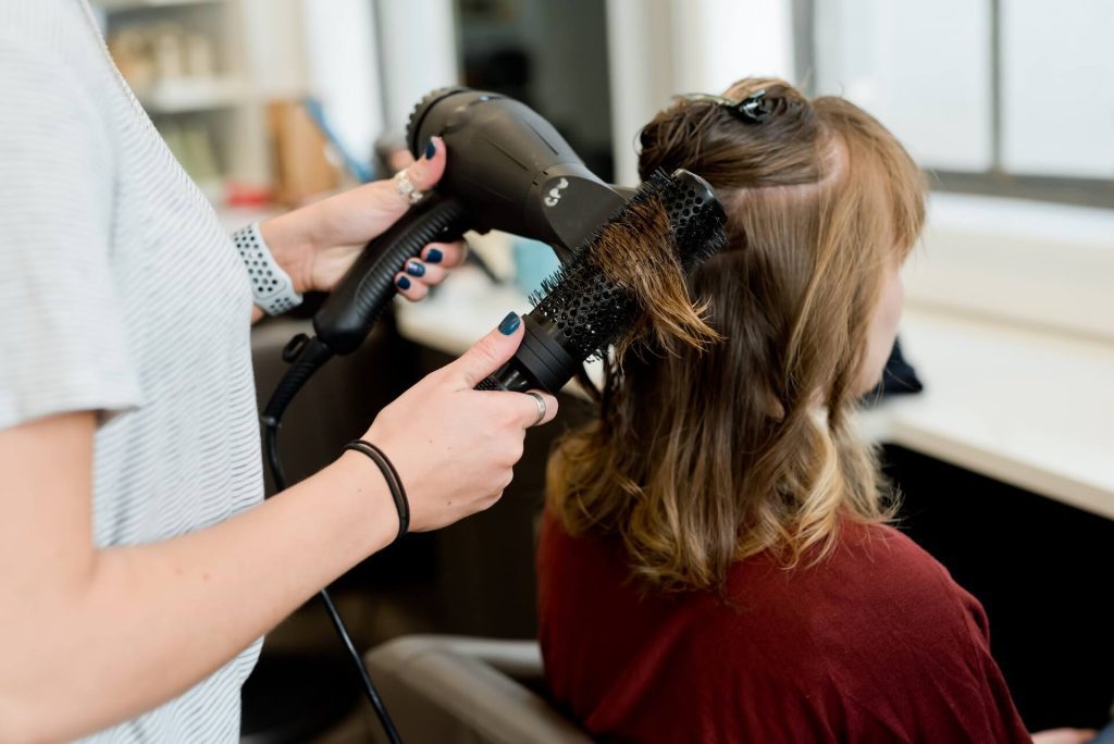 ustom color-matched hair extension seamlessly blended with natural hair