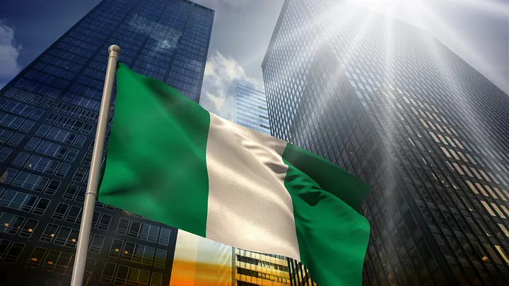 Nigeria flag as a global superpower